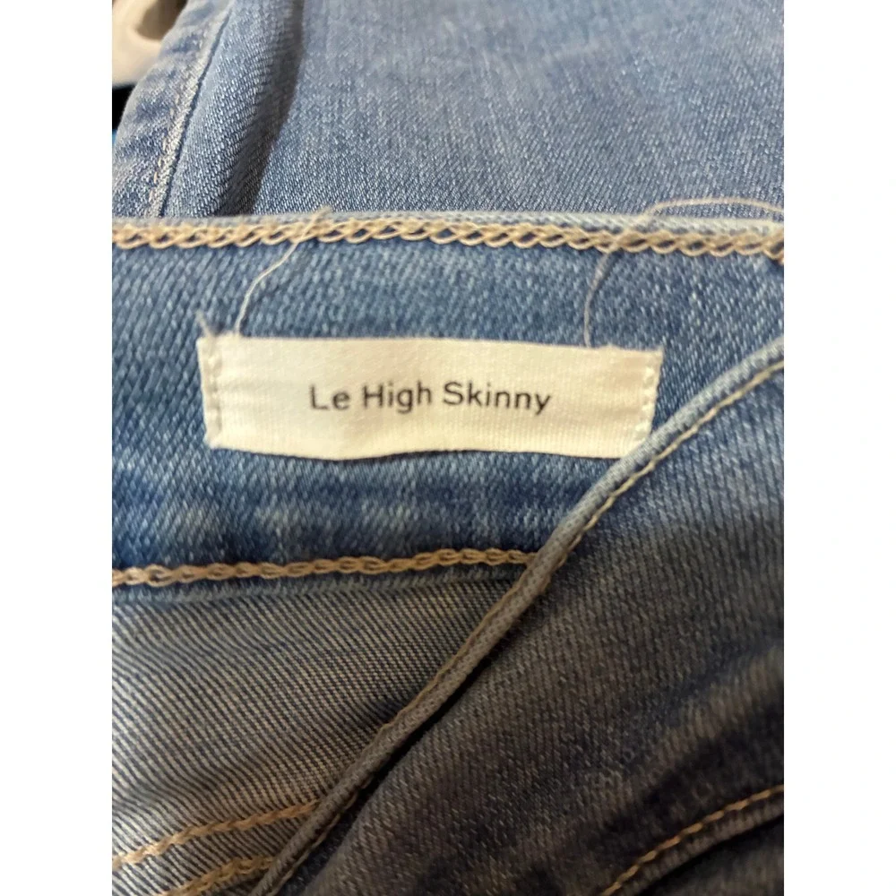 Frame Denim Le High Skinny‎ Jeans Europa Light Wash Raw Hem LHSKRA079 Womens 26